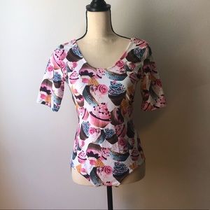 2 /$10 Cupcake Photo Print Bodysuit